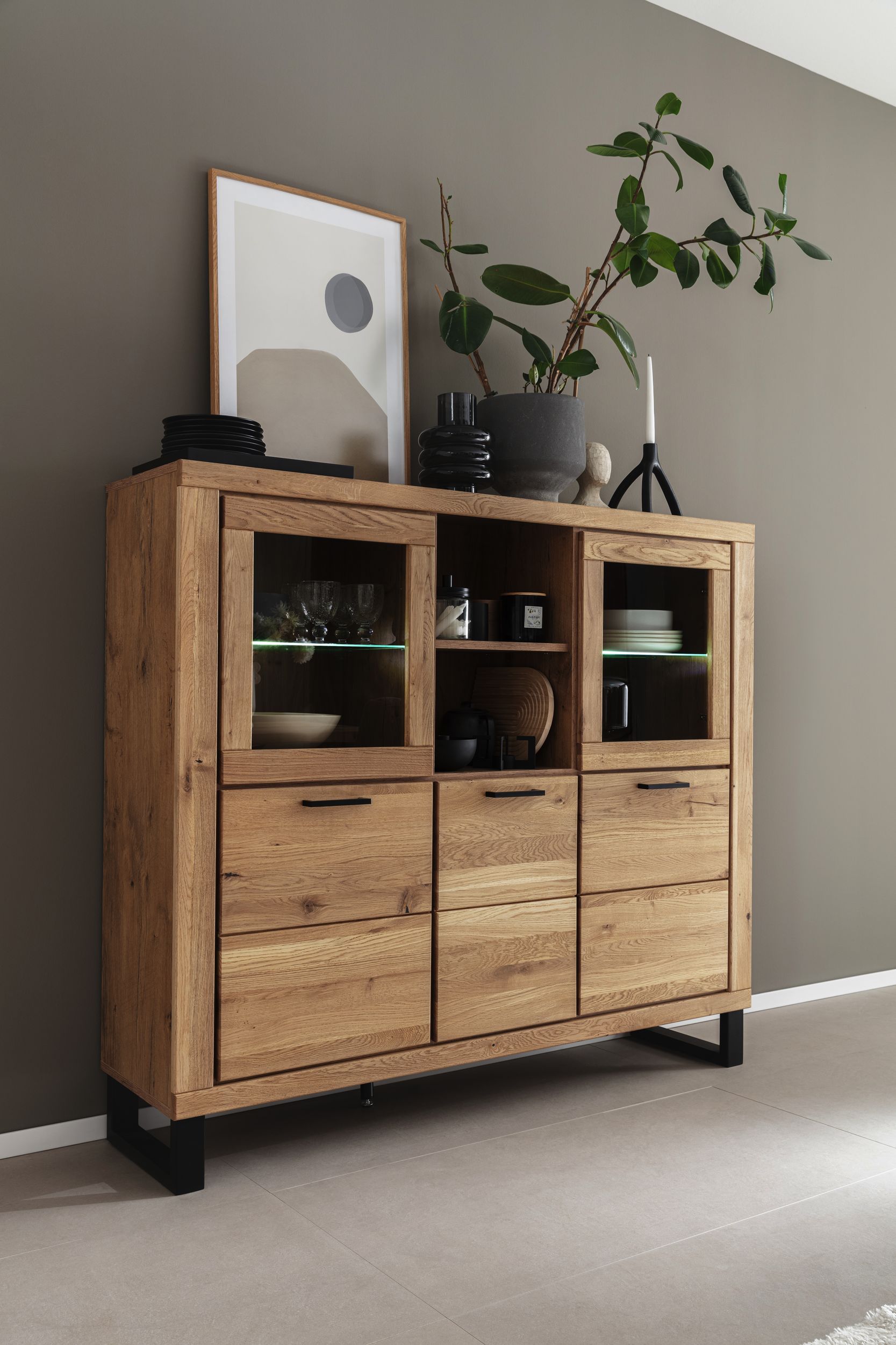 Highboard Teilmassiv 8092800155