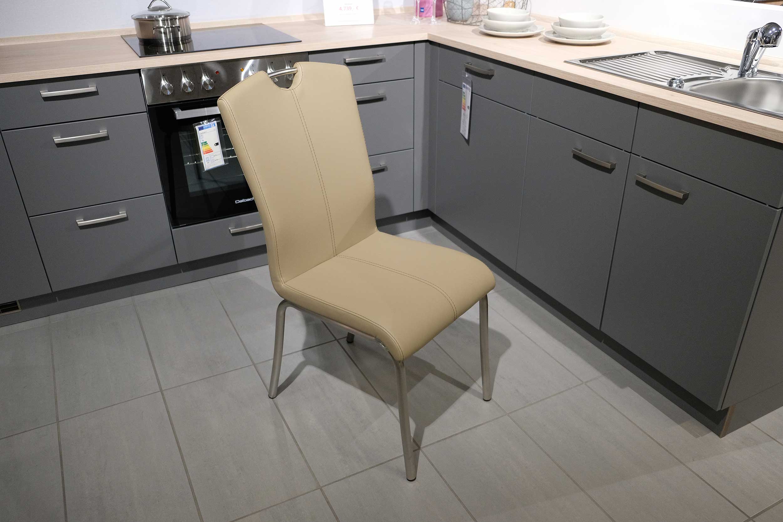4-Fuß-Stuhl Taupe 7050900075
