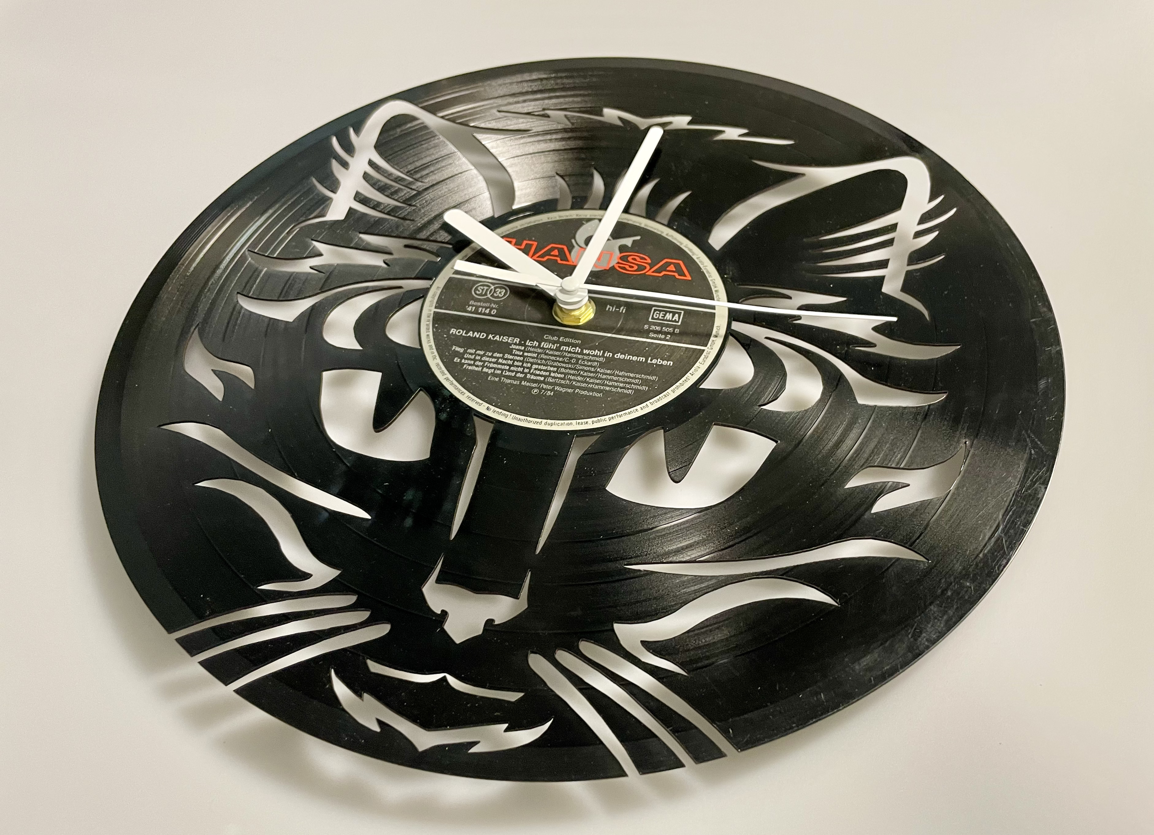 Wanduhr CAT HEAD VINYL [fabb37 LASER]