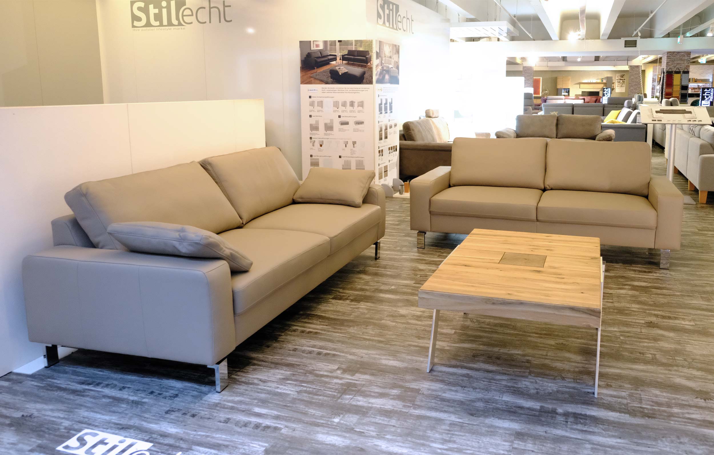 Leder-Sofa 2,5-sitzig BEVERLY HILLS [Stilecht]