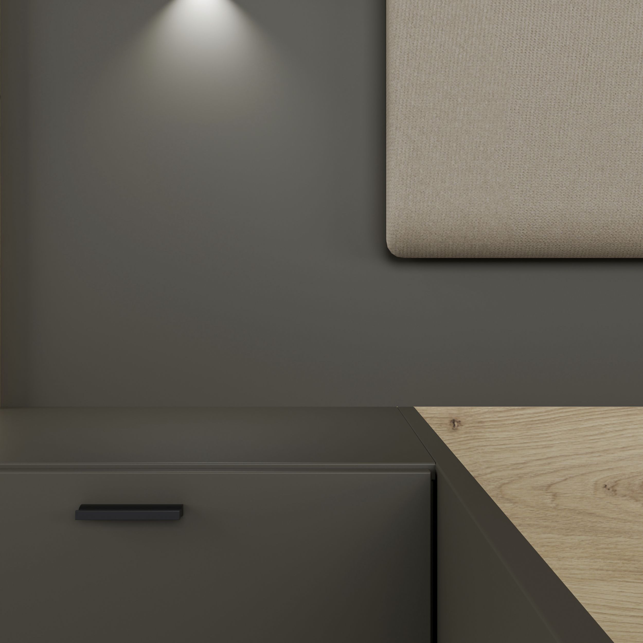 Bettgestell mit 2 Nachtkommoden 8060000358