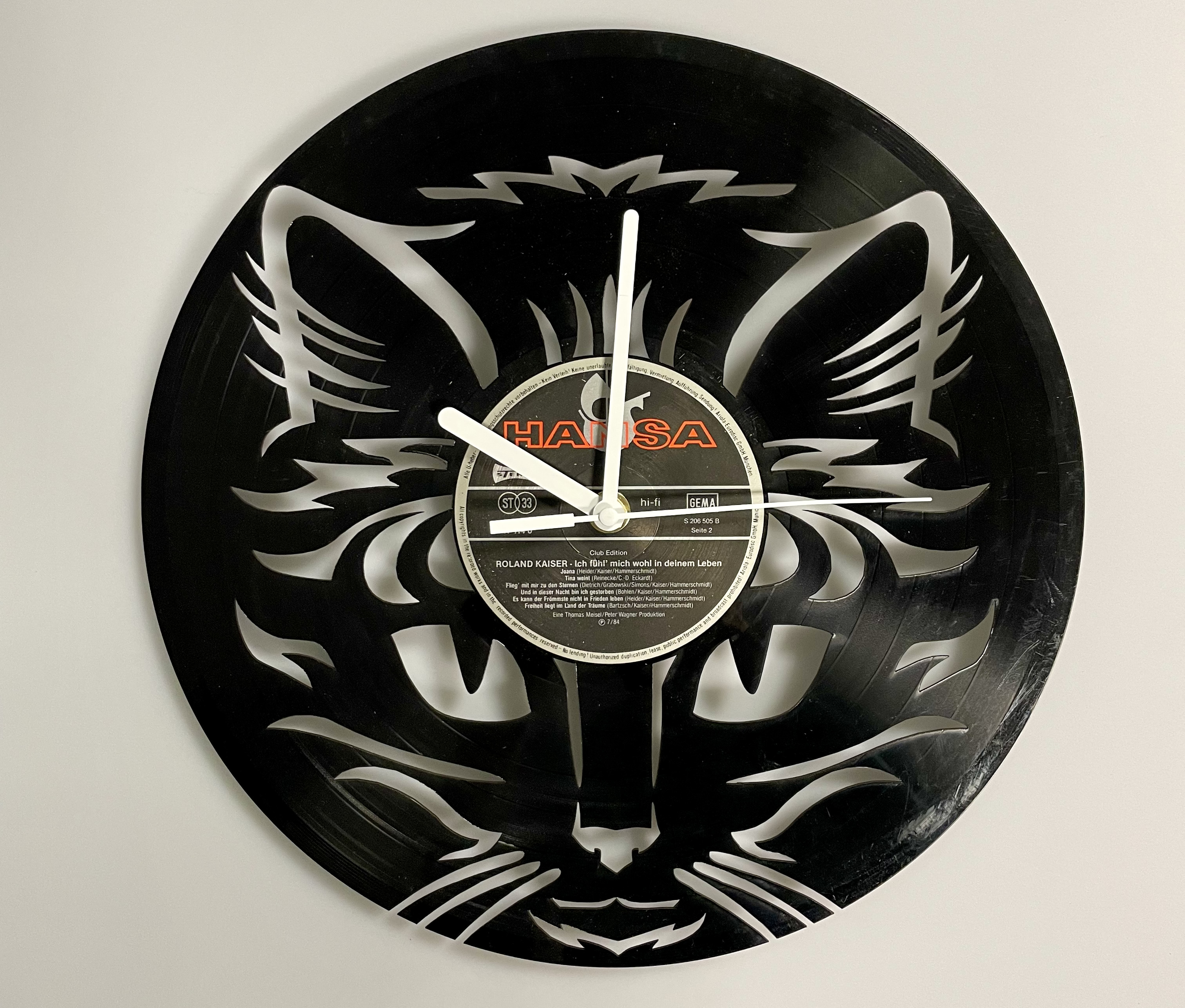 Wanduhr CAT HEAD VINYL [fabb37 LASER]