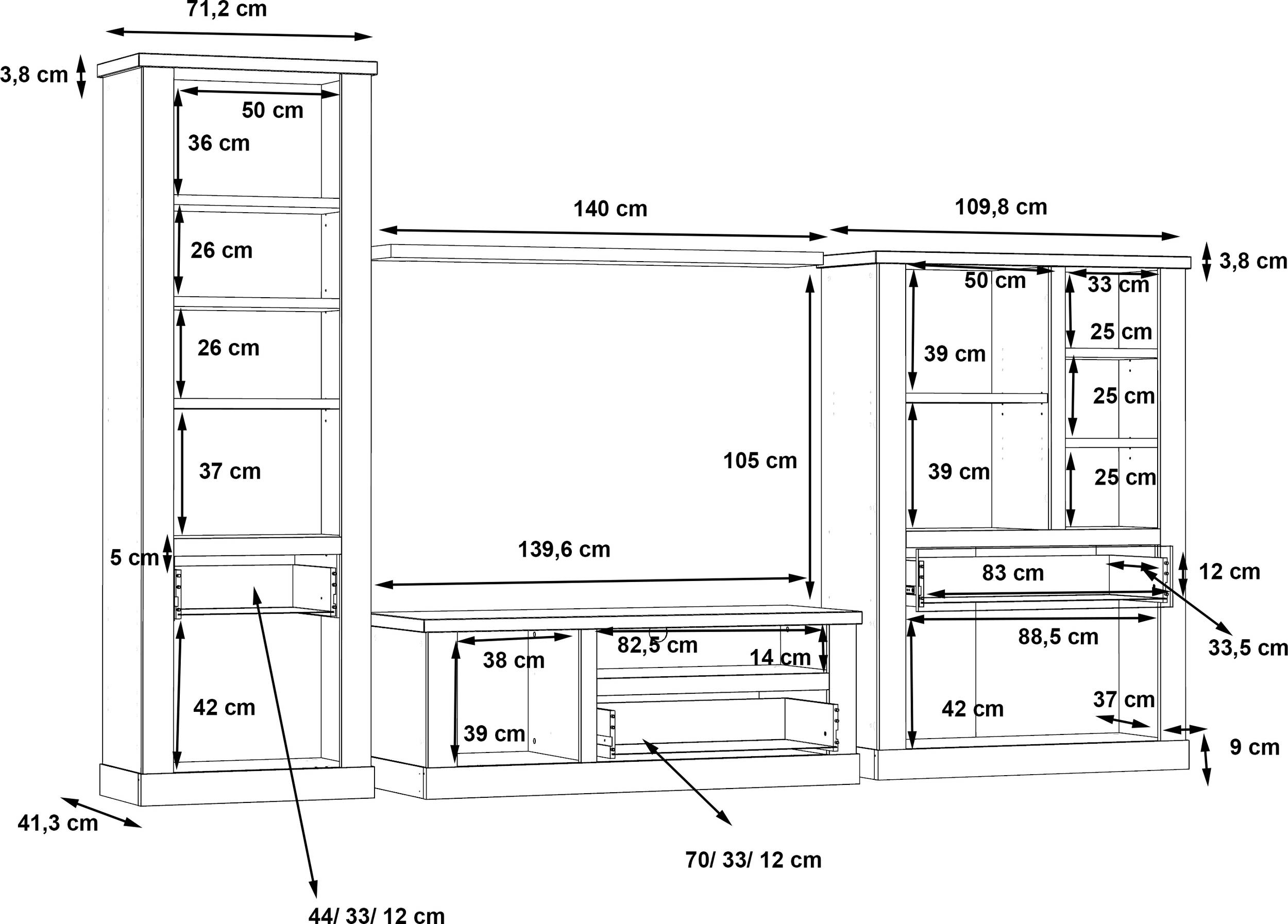 Highboardvitrine  TORIE