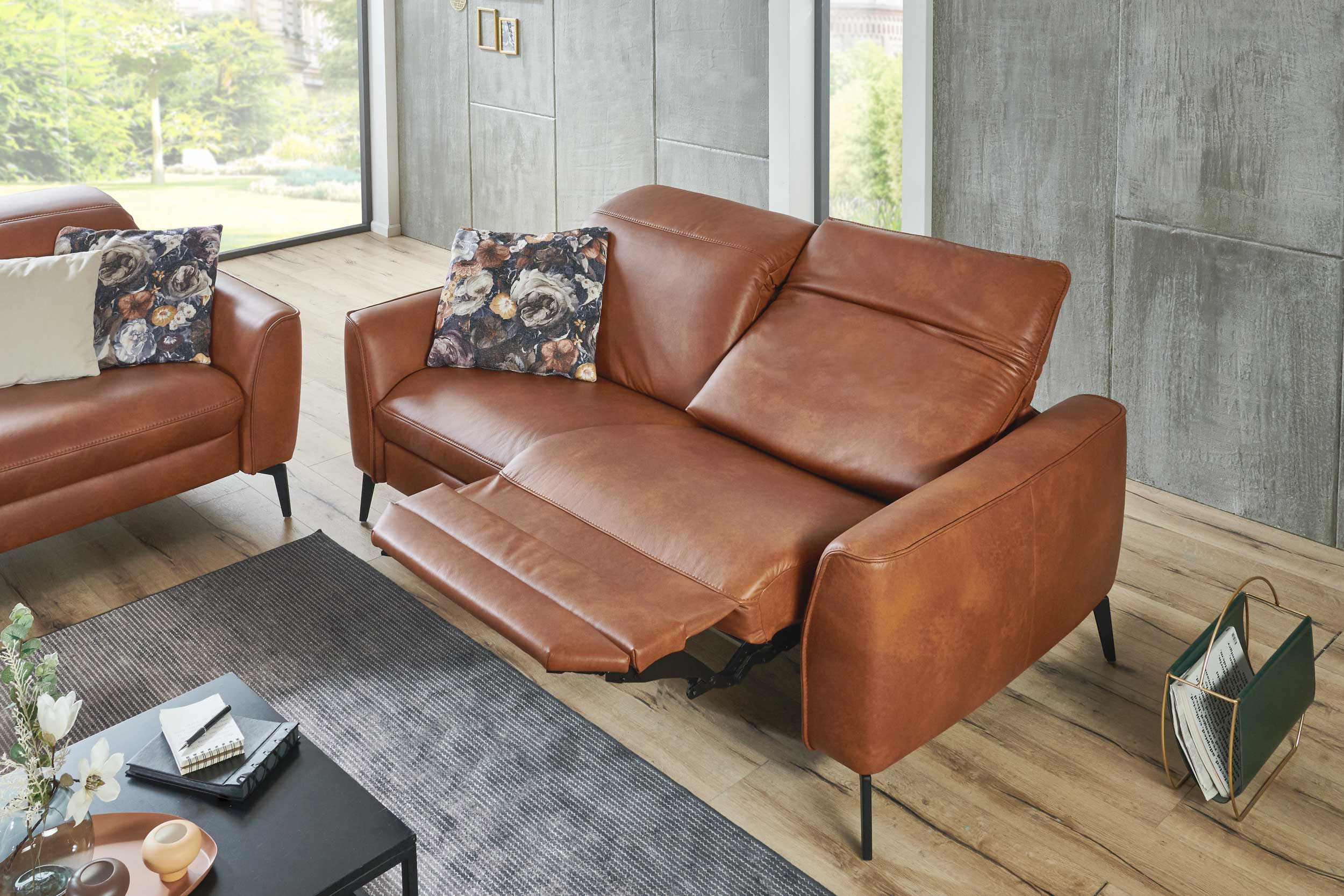 Leder-Sofa 2,5-sitzig HENRI [Planpolster]