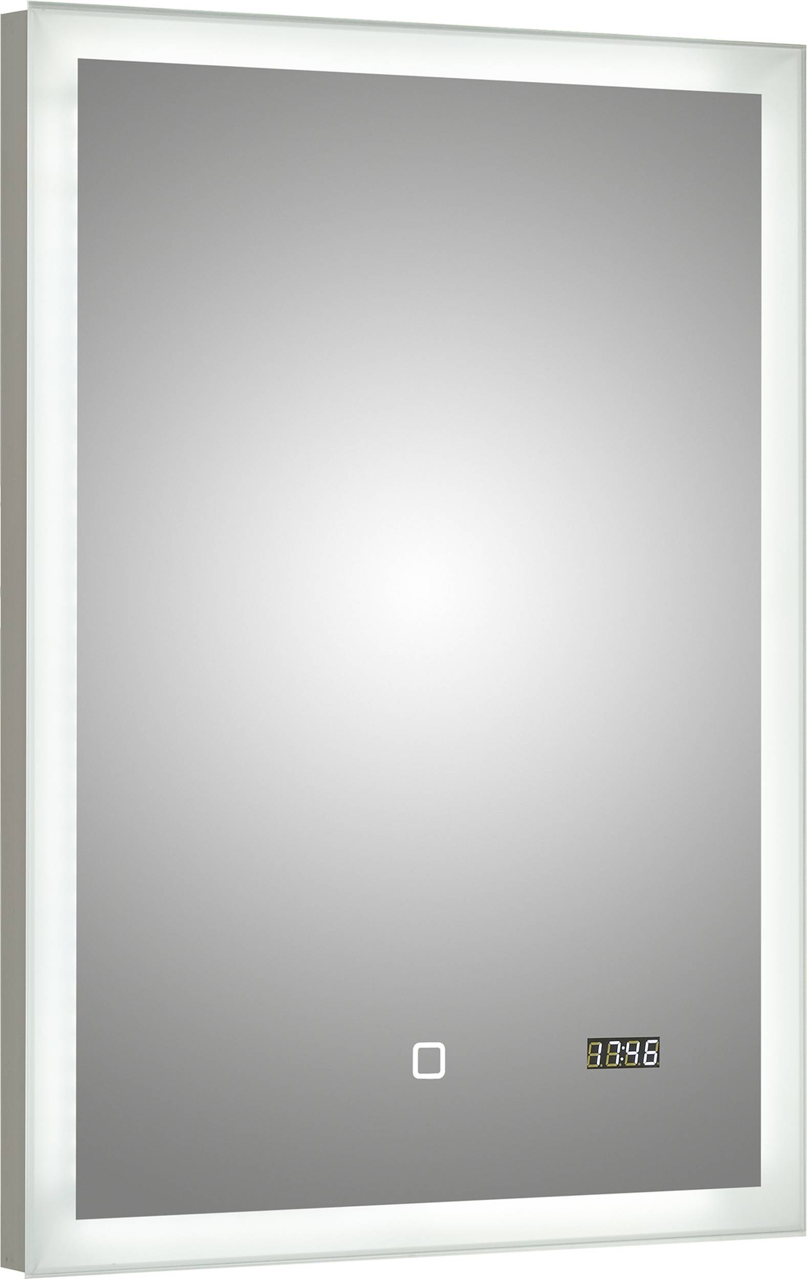 Spiegel mit LED + Uhr 50x70 7018800292