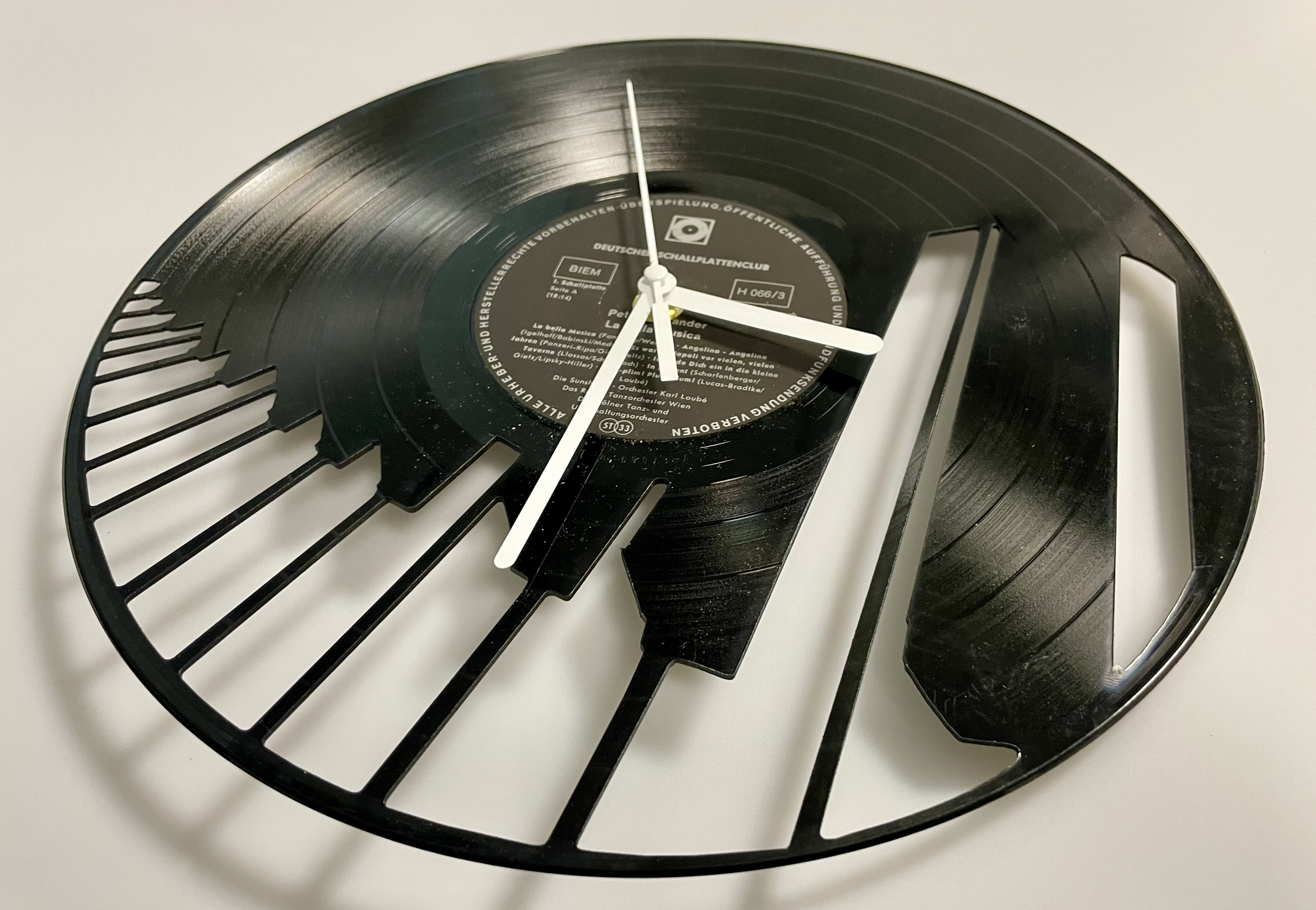 Wanduhr PIANO VINYL [fabb37 LASER]