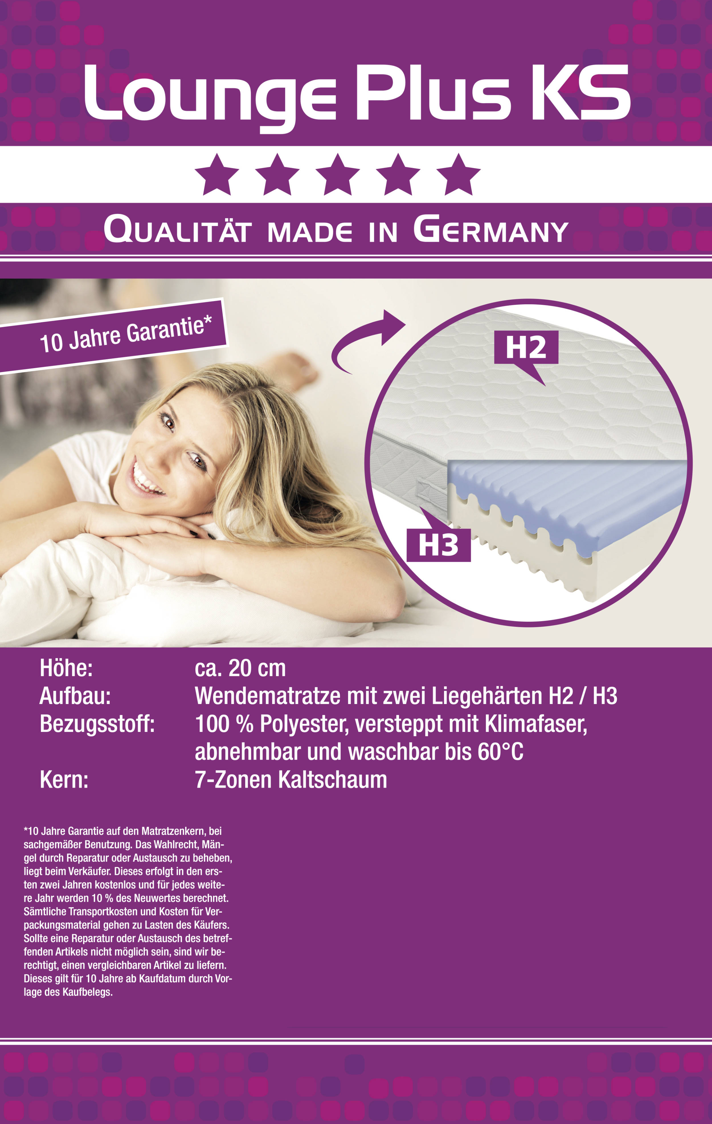 Kaltschaummatratze 90cm 8105000006