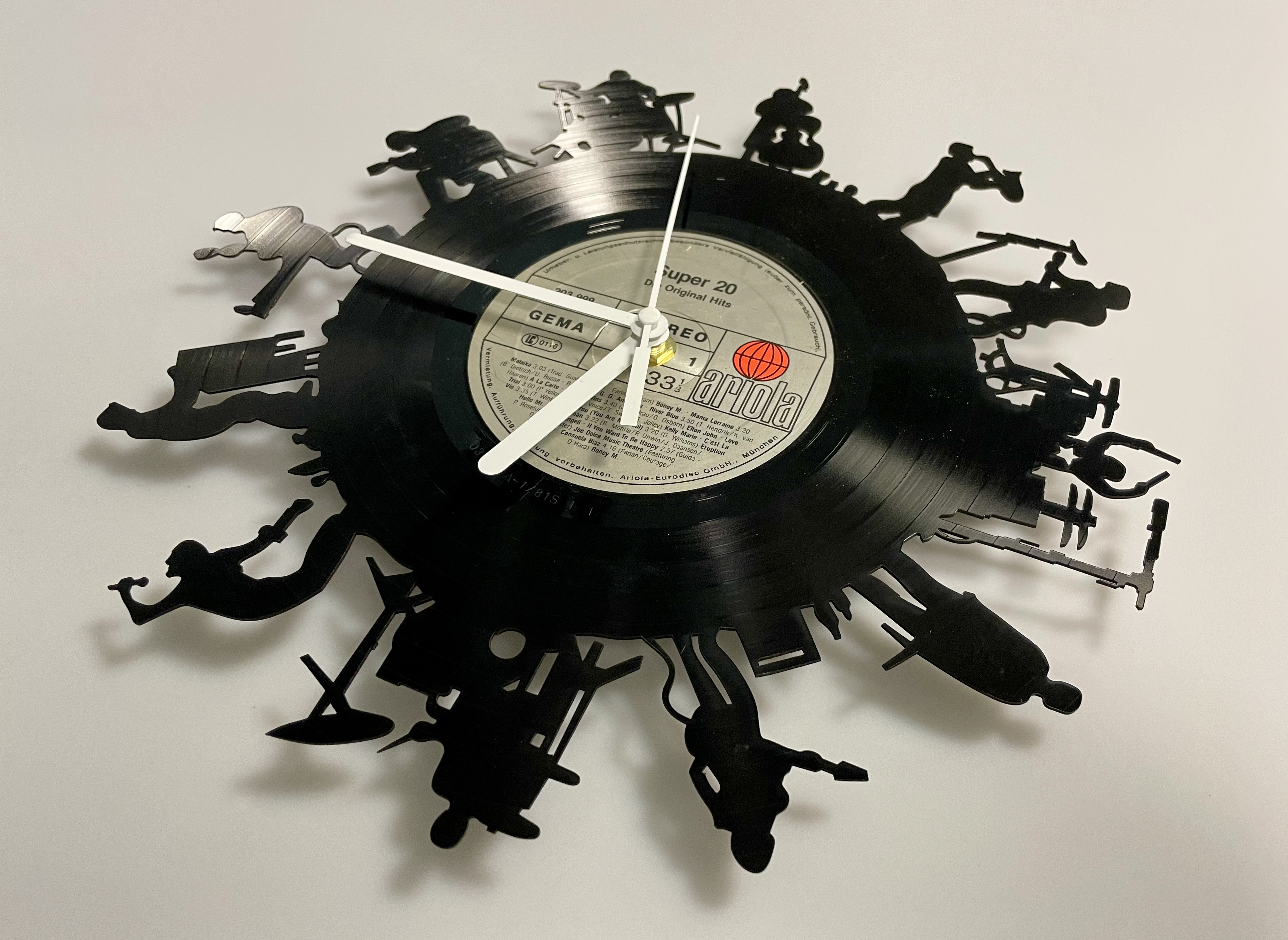 Wanduhr MUSICANS AROUND VINYL [fabb37 LASER]