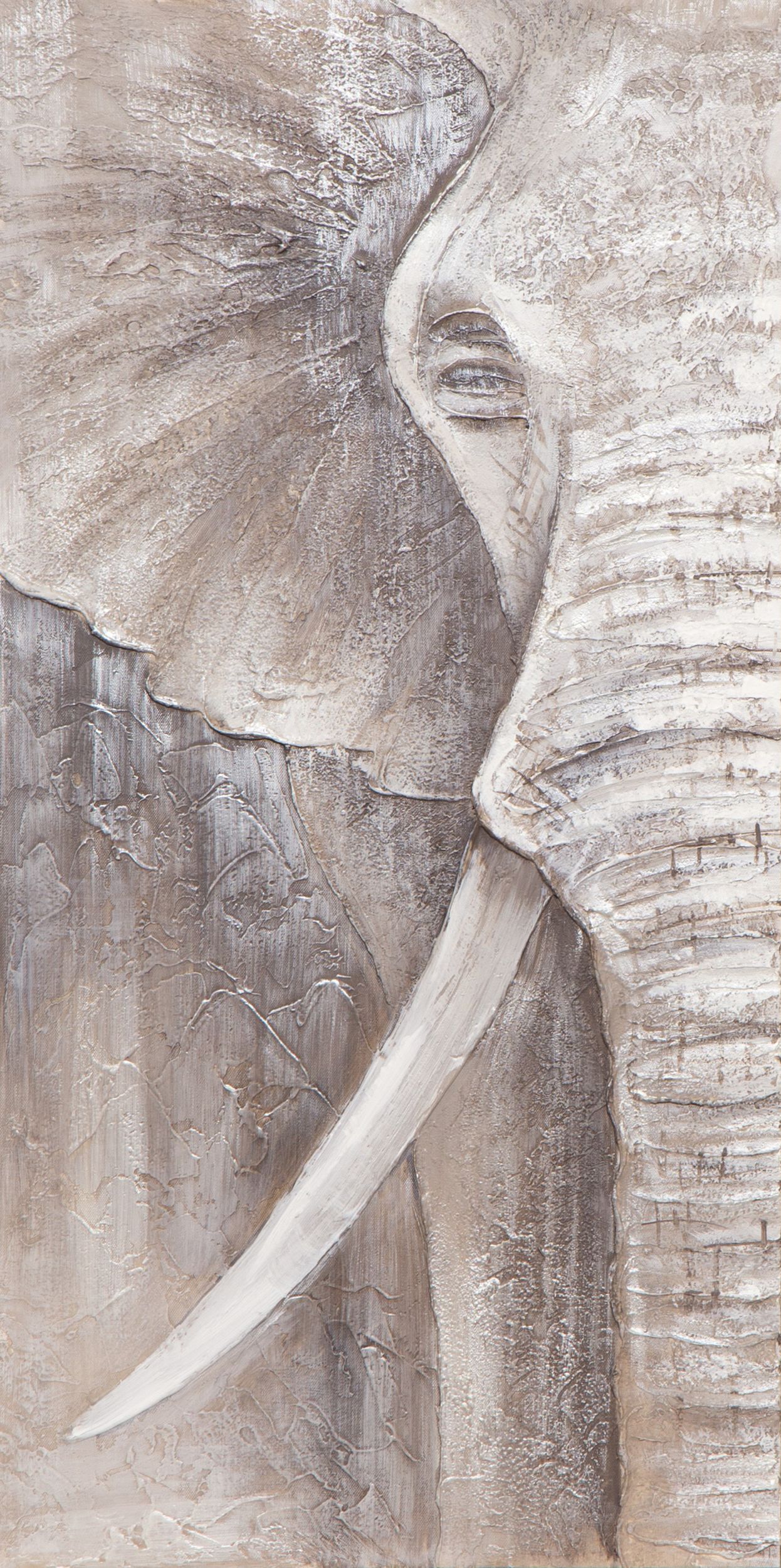 Leinwandbild 40x80cm ORIGINAL NESTO, ELEPHANT