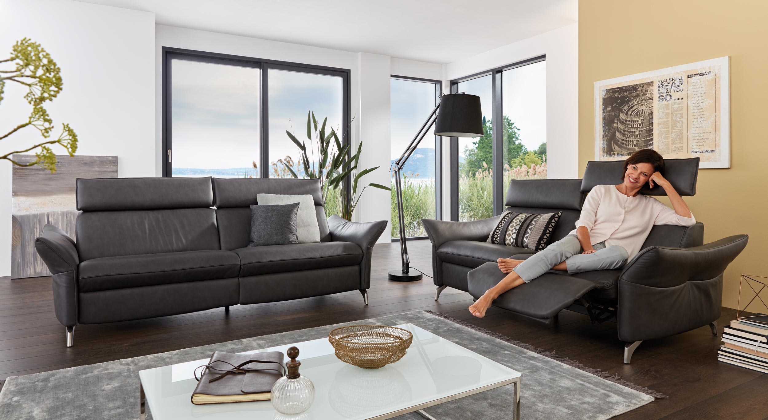 Leder-Sofa 3-sitzig 1926 [HIMOLLA]