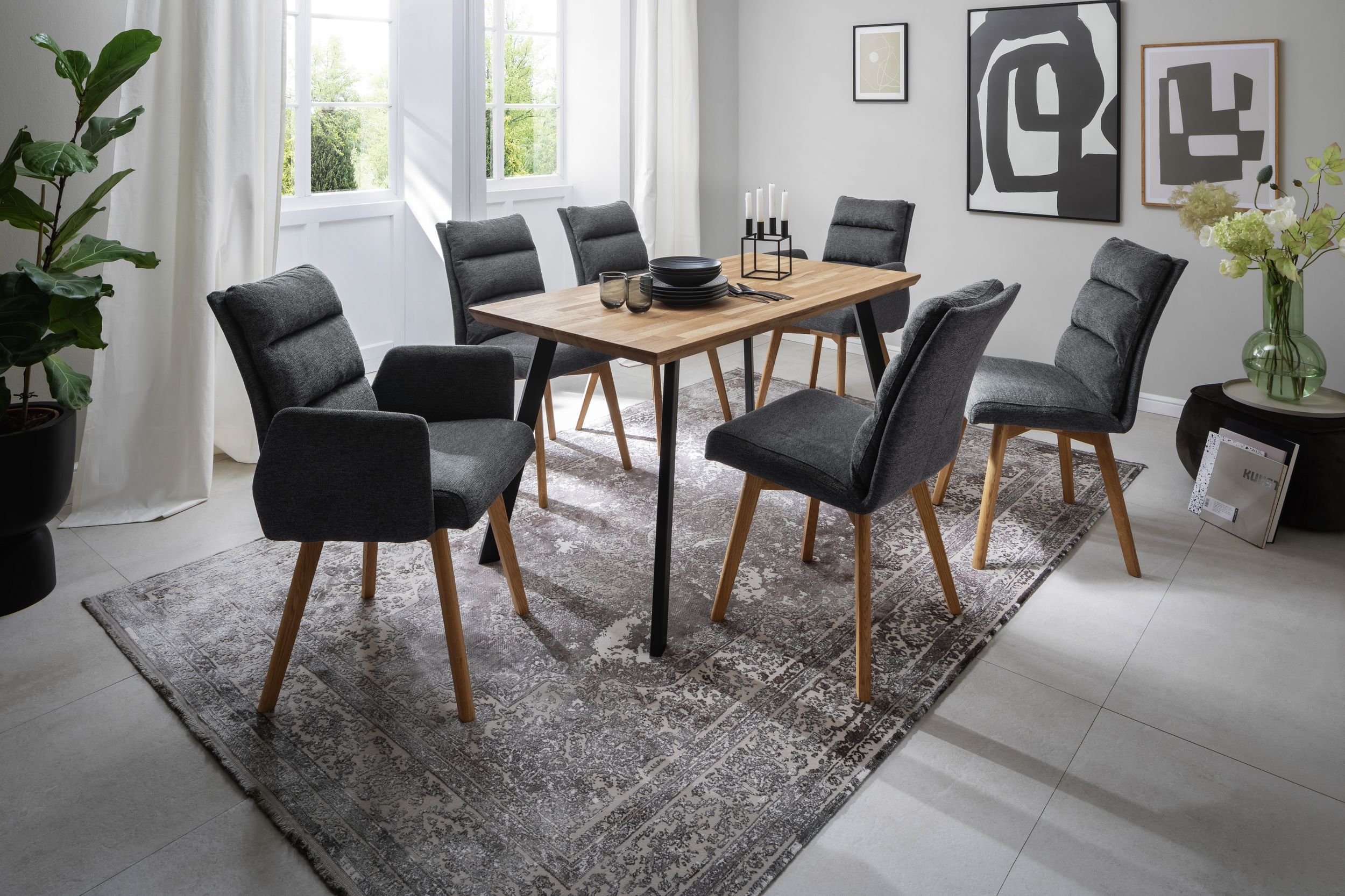 Polsterstuhl anthrazit 8092800143