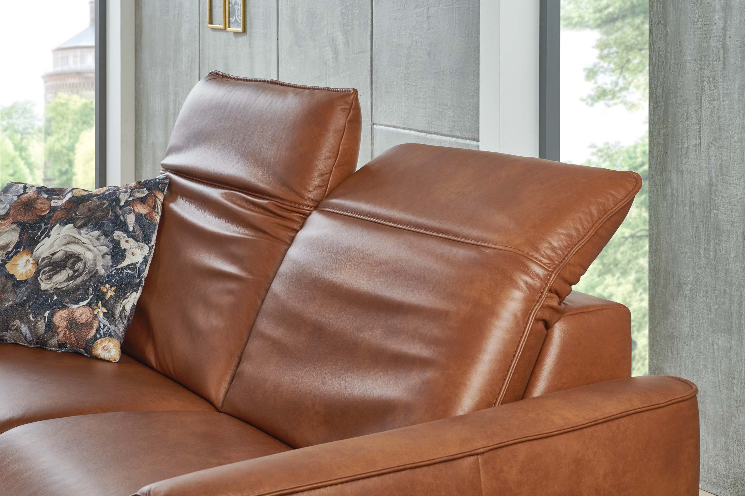 Leder-Sofa 2,5-sitzig HENRI [Planpolster]
